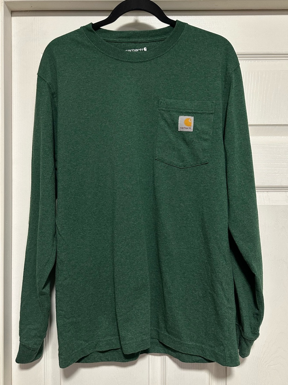 Carhartt Loose Fit Green Long Sleeve Pocket T-Shirt Men’s Small